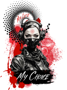 My Life My Choice trash polka statement design