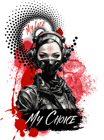 My Life My Choice trash polka statement design