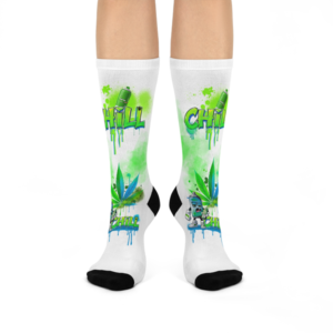 Chill Vibes White Socks Front