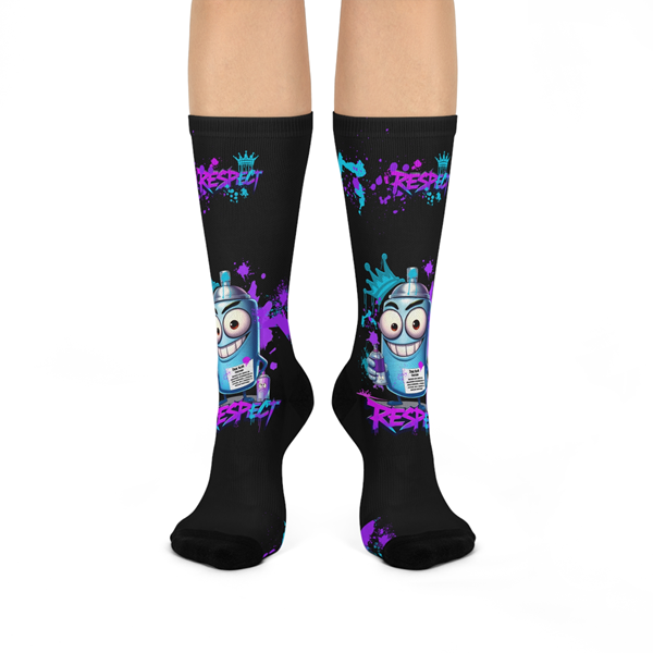 Graffiti Respect Black Socks