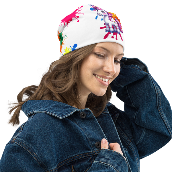Rainbow Unicorn Beanie - Image 6