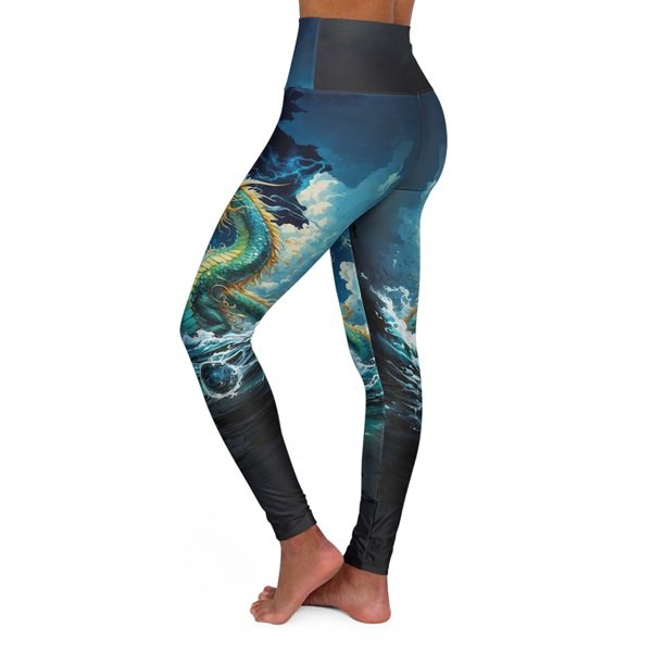 Water Dragon Leggings Left Side