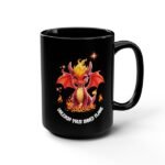 Whimsical Dragon Coffee Mug Angled
