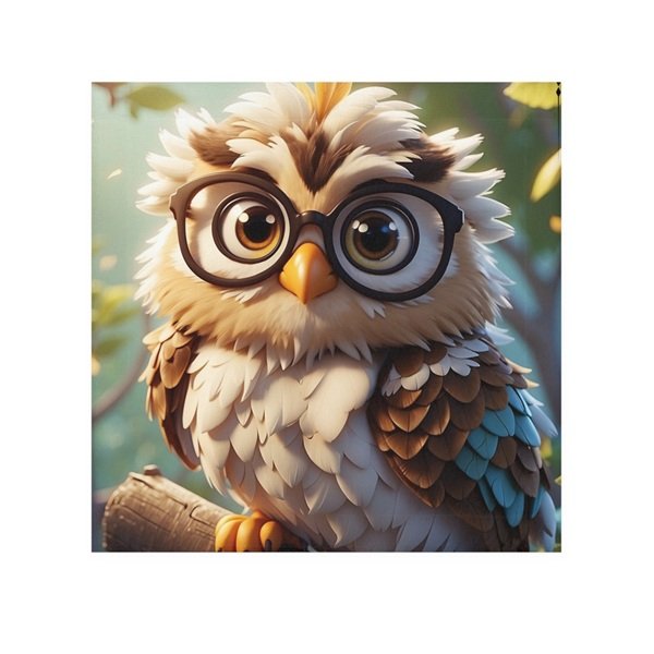 Wise Owl Face Towel Front