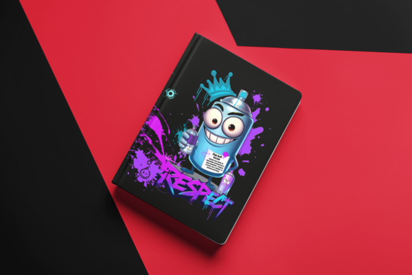Graffiti Respect Journal on bright red and black background