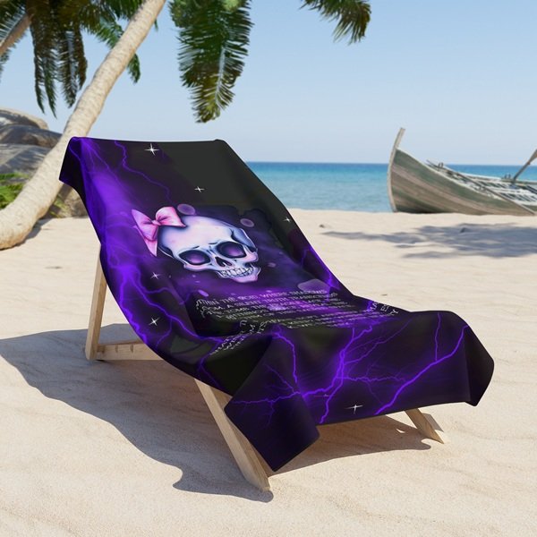 A Silent Truth Beach Towel Context, 36_ × 72_