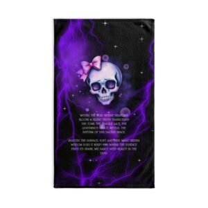 A Silent Truth Hand Towel Front, White base, 28_ × 16_