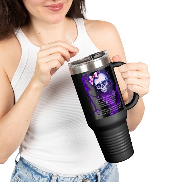 A Silent Truth Travel Mug Context, Black