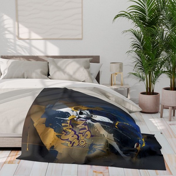 Horns Up Blanket Context 2, 50_ × 60_