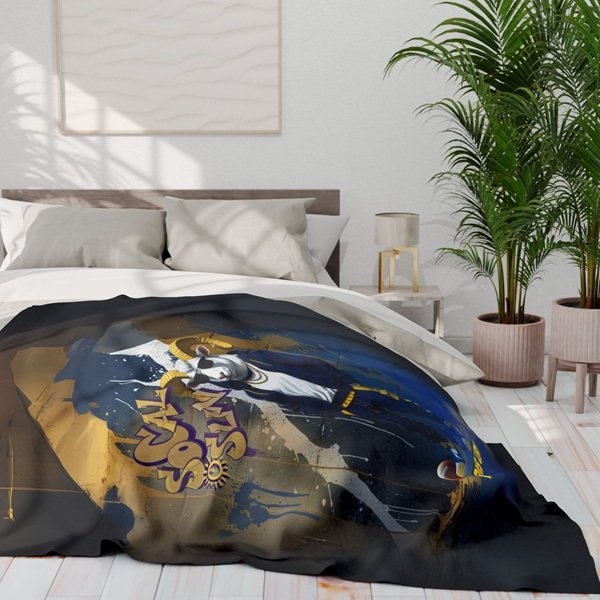 Horns Up Blanket Context 2, 60_ × 80_