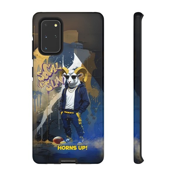 Horns Up Phone Case Front and Side, Samsung Galaxy S20+, Glossy