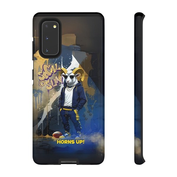 Horns Up Phone Case Front and Side, Samsung Galaxy S20, Glossy
