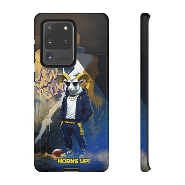 Horns Up Phone Case Front and Side, Samsung Galaxy S20 Ultra, Glossy