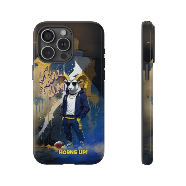 Horns Up Phone Case Front and Side, iPhone 15 Pro Max, Glossy