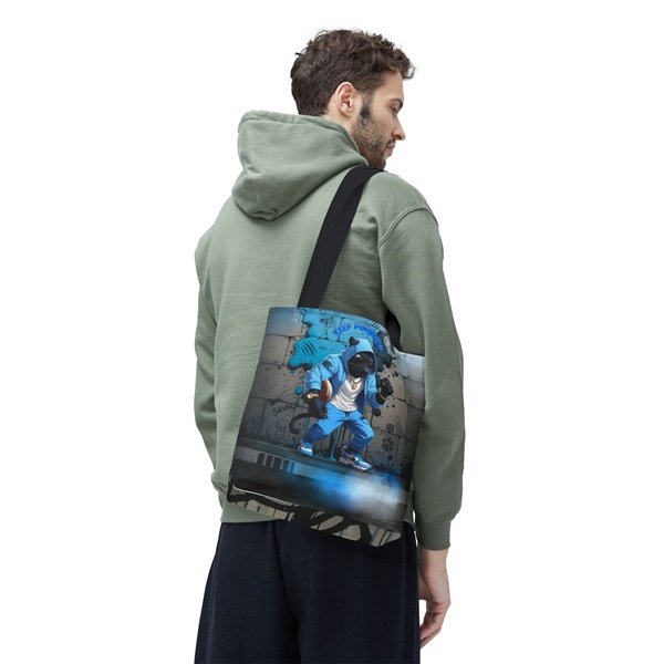 Keep Pounding Tote Bag Person 4, 13_ × 13'', Black