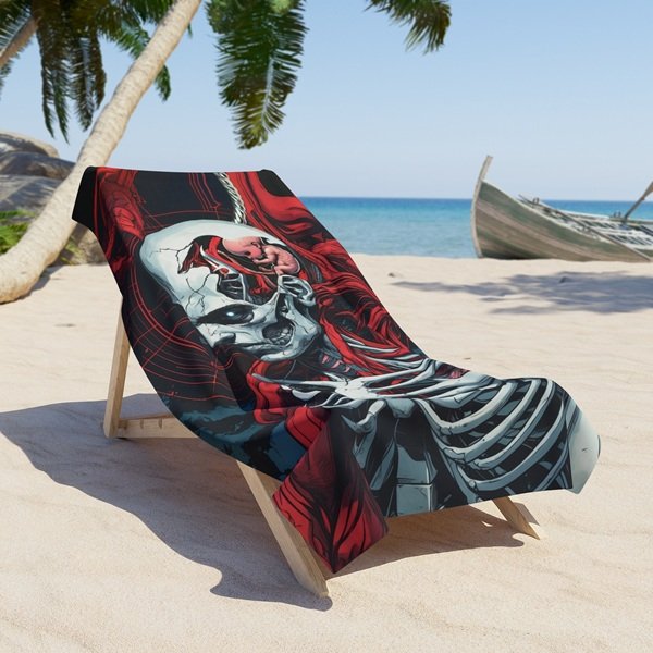 Shed the Doctrine Keep the Core Beach Towel Context, 36_ × 72_