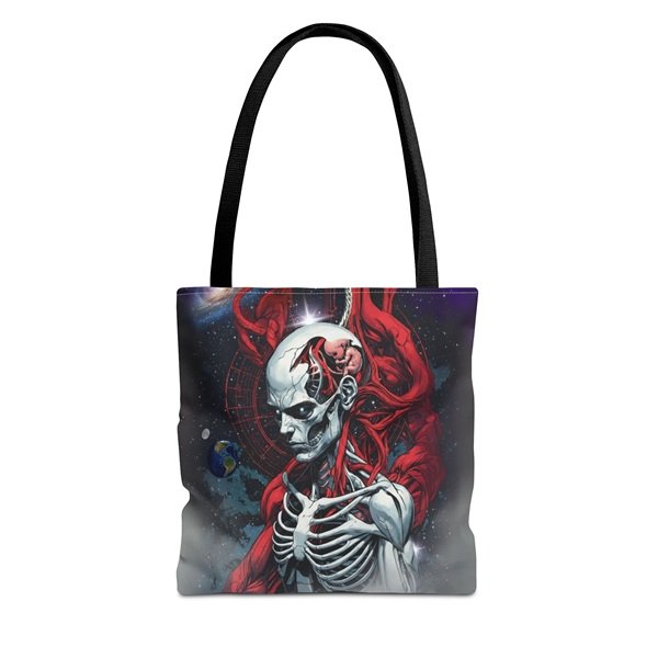 Shed the Doctrine Keep the Core Tote Bag Front, 13_ × 13'', Black