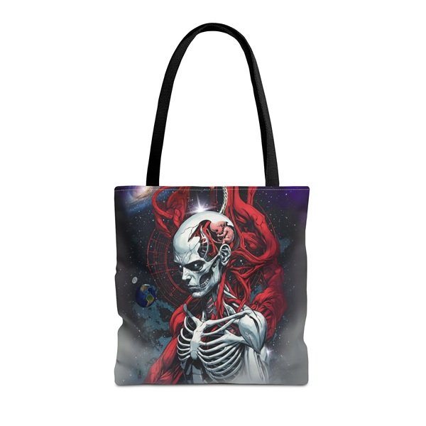 Shed the Doctrine Keep the Core Tote Bag Front, 16_ × 16'', Black