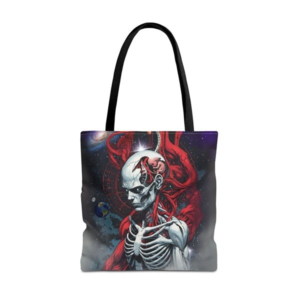 Shed the Doctrine Keep the Core Tote Bag Front, 18_ × 18'', Black