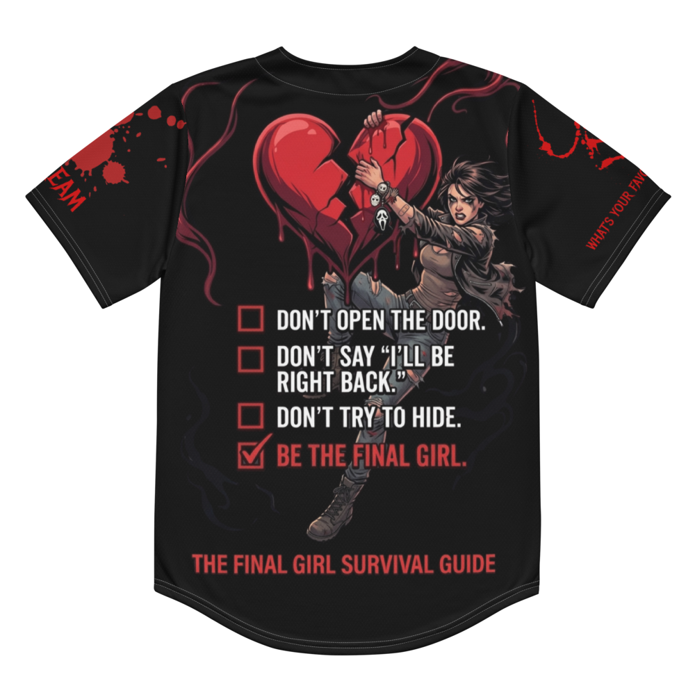 The Ultimate Slasher Survival Guide Baseball Jersey - Image 4